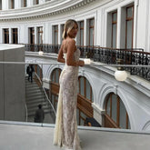 Between Two Worlds Vintage Lace Maxi Dress